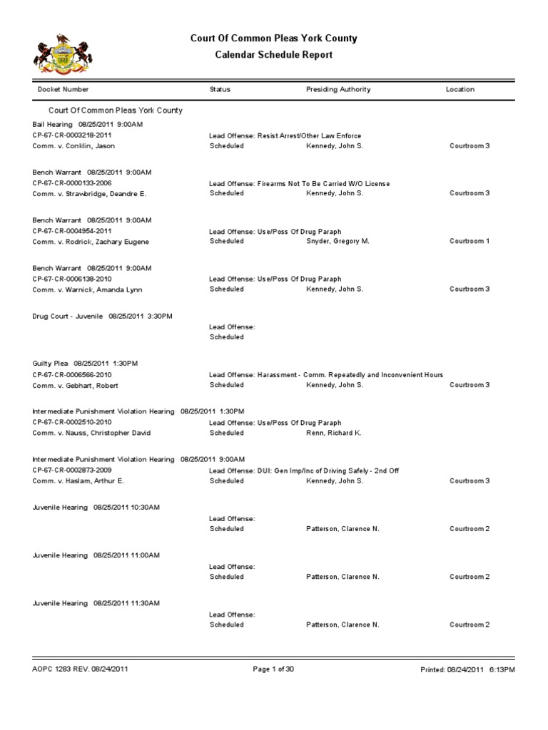 york-county-court-schedule-aug-25-pdf-driving-under-the-influence-criminal-law