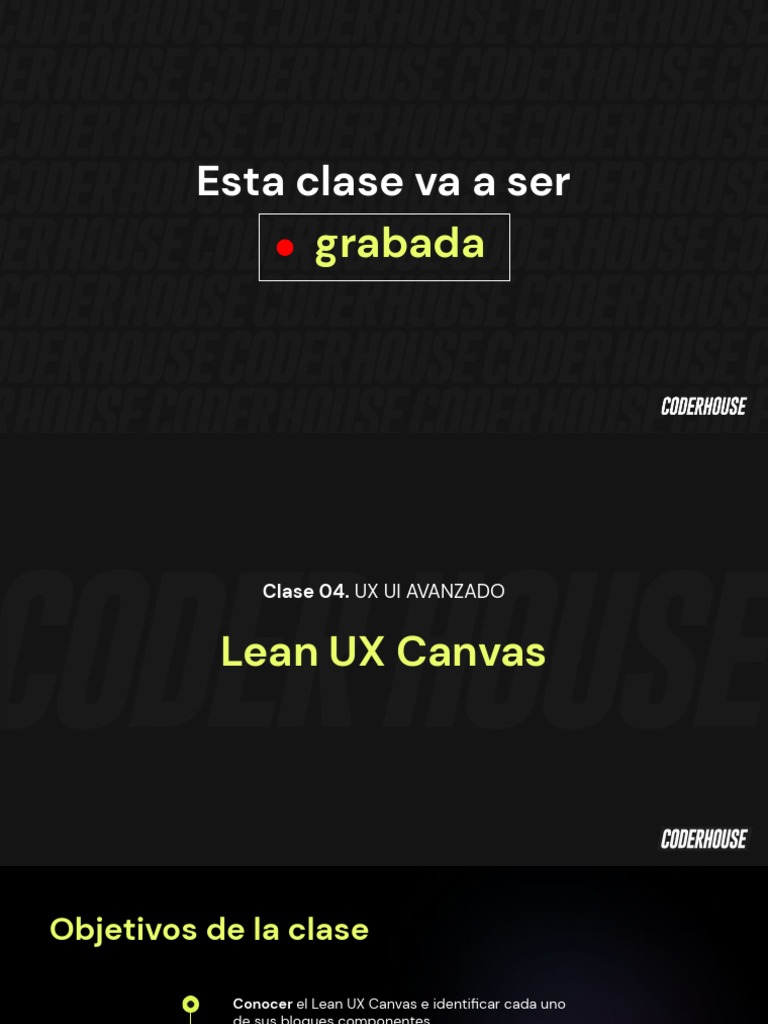 Clase 4. Lean UX Canvas - Diseño UX - UI Avanzado | PDF | Usabilidad ...