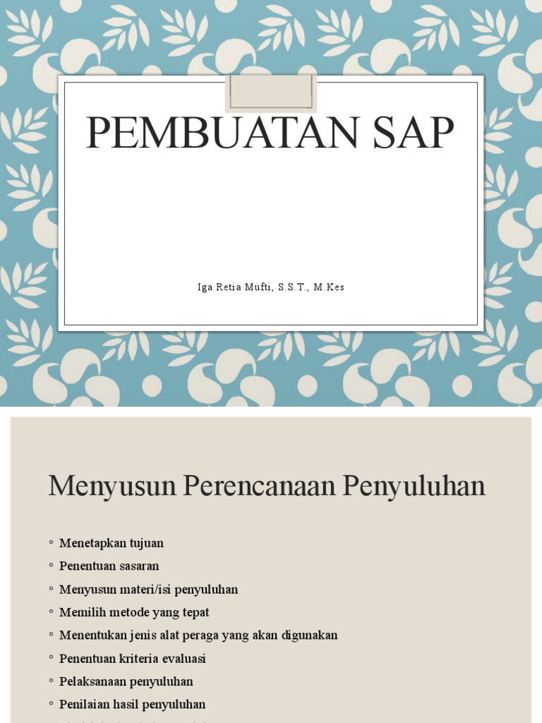 Pembuatan SAP | PDF