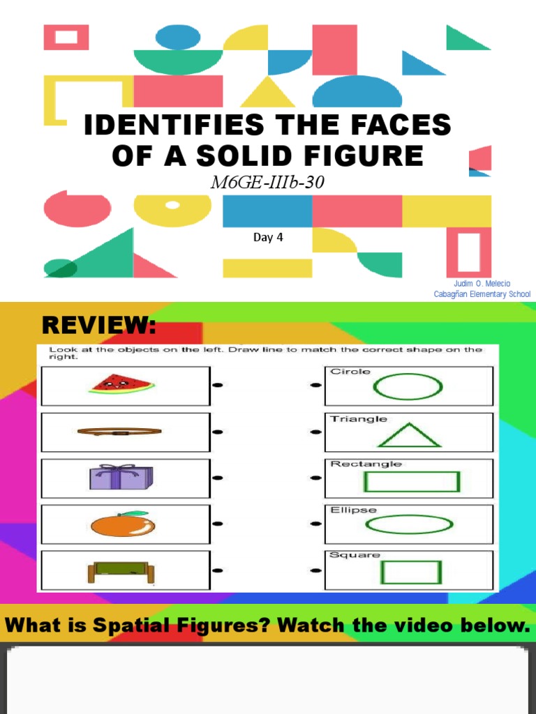 Identifies The Faces of A Solid Figure PDF