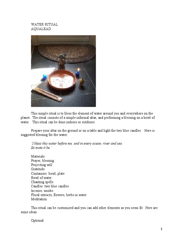 RITUAL de Agua - Aqualead | PDF