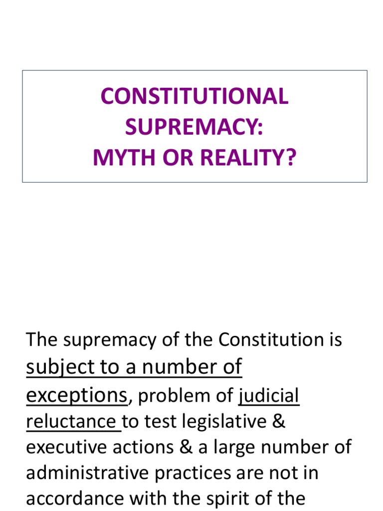 2018 (2) Printed Law437 Constitutional Supremacy Myth PDF Judicial