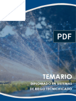 Diplomado en Sistemas de Riego Tecnificado: Temario Completo