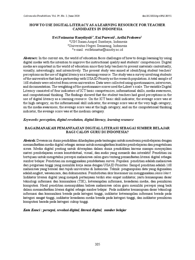 Digital Literacy in Teacher Education | PDF | Data | Literacy