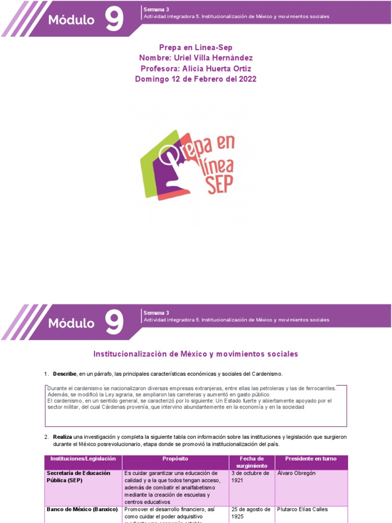 Institucionalización y Movimientos Sociales en México | PDF | México