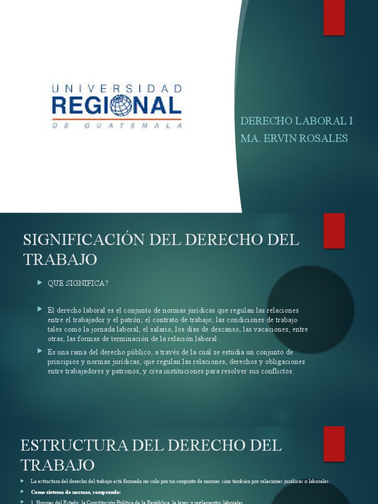 El significado y estructura del Derecho Laboral | PDF | Derecho laboral