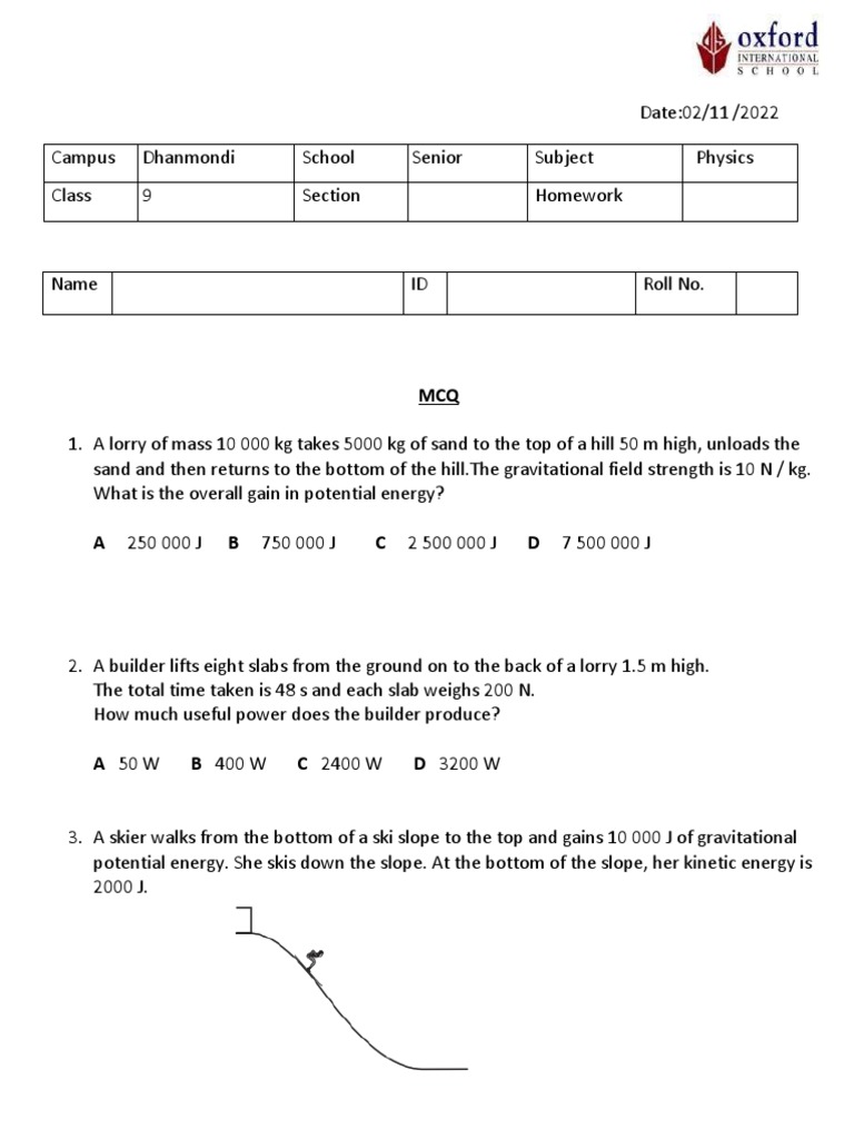 Force Work Energy And Power Pdf Force Lift Force