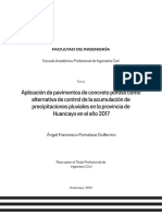 Aplicación de Pavimentos de Concreto Poroso Comoalternativa de Control de La Acumulacion de Precipitaciones Pluviales en La Provincia de Huancayo