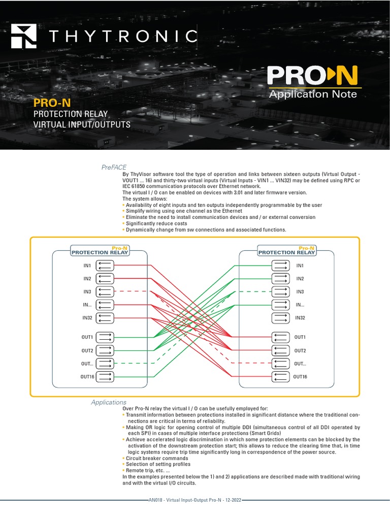 Virtual I/O for Protection Relays | PDF | Relay | Computer Network