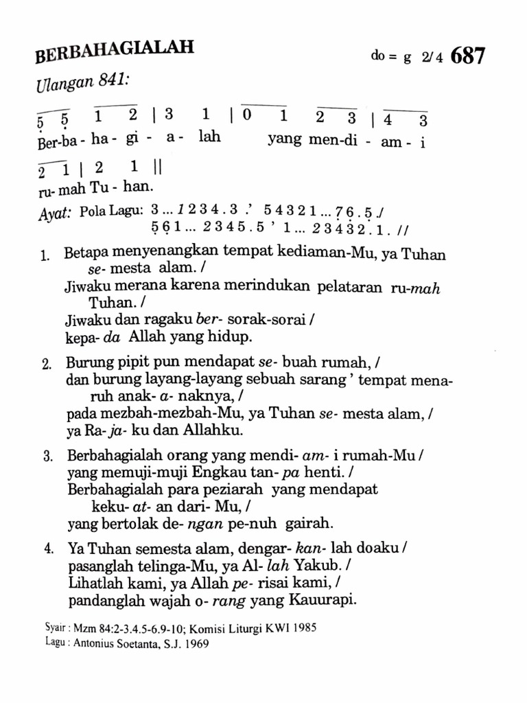 Berbahagialah - PS 687 | PDF