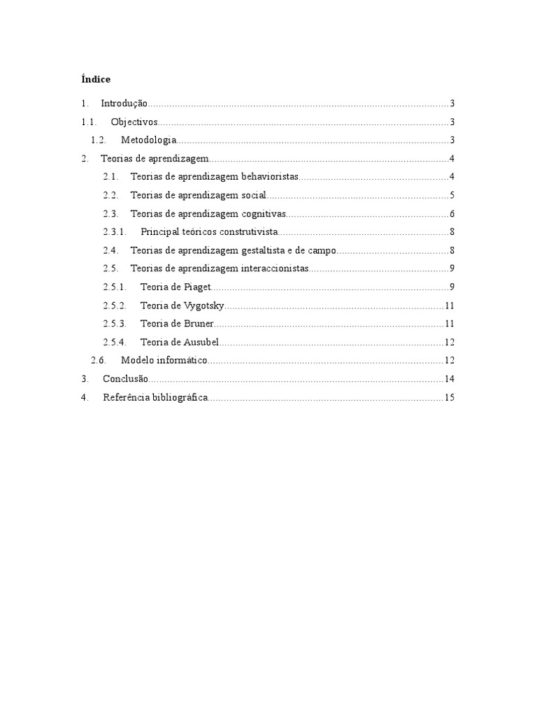 Teorias de Aprendizagem em Psicologia | PDF | Aprendizado | Psicologia