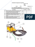 Checklist For Equipment Inspection Electrical Vibrator