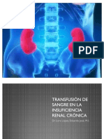 Transfusión de Sangre en La Insuficiencia Renal Crónica