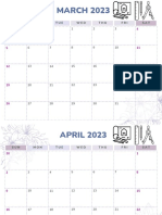 Purple Monthly January 2023 Sunday Start Calendar PDF