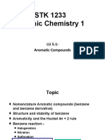 STK 1233 Organic Chemistry 1: LU 5.1: Aromatic Compounds