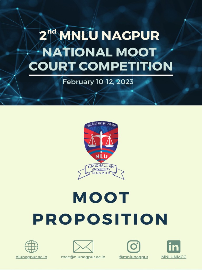  Moot Proposition - 2nd MNLUN - National Moot Court Competition, 2023 Bildidee 