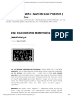 Soal Soal Psikotes Matematika Dan Jawabannya - Soal Psikotes 2014 - Contoh Soal Psikotes - Psikotes Gambar