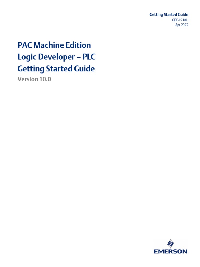 Emerson PAC Machine Software v10 Maual PDF | PDF | Programmable Logic ...