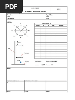 PLUMBNESS INSPECTION REPORT
