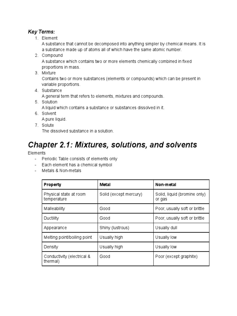 Separation Methods for Compounds | PDF | Chemical Substances | Solubility