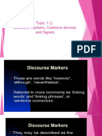 1 Discourse Markers Without Drills