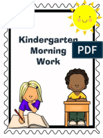Kindergarten Morning Work PDF