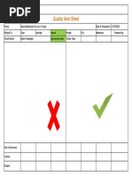 Quality Alert Sheet | PDF