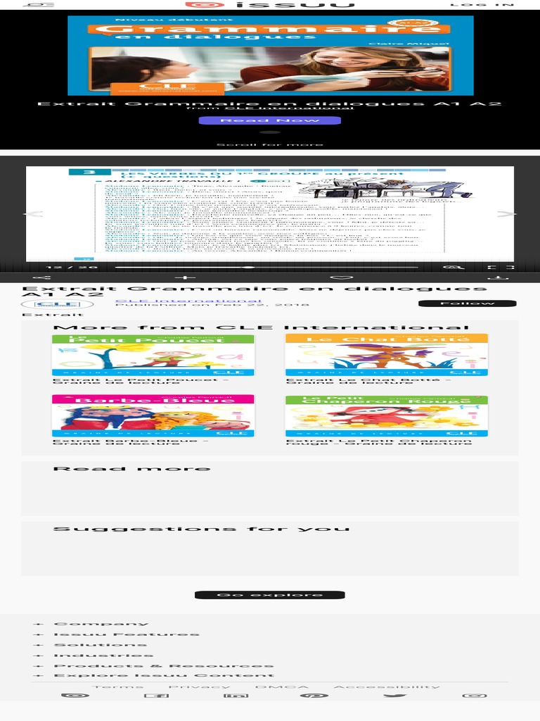 Extrait Grammaire en Dialogues A1 A2 by CLE International - Issuu PDF | PDF