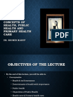 PBH101 - Lecture 1 - Concept of Health, Public Health and PHC - 2023 - SKMF