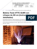 Bobina Tesla VTTC GU81 Con Chispas de 40 CM (Instrucciones Detalladas - Hackster