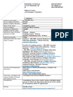 Biological Chemistry (Medicine, 2 Course)