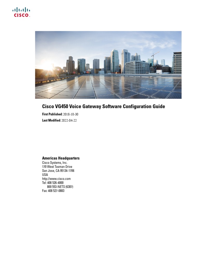 VG450 Software Configuration Guide PDF PDF Bracket Ios