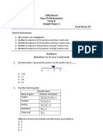 Sample Paper 1 Maths Term 2