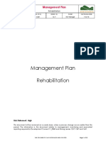 Management Plan for Rehabilitation