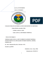 Tofik M .Clinical Audit Project Proposal PDF