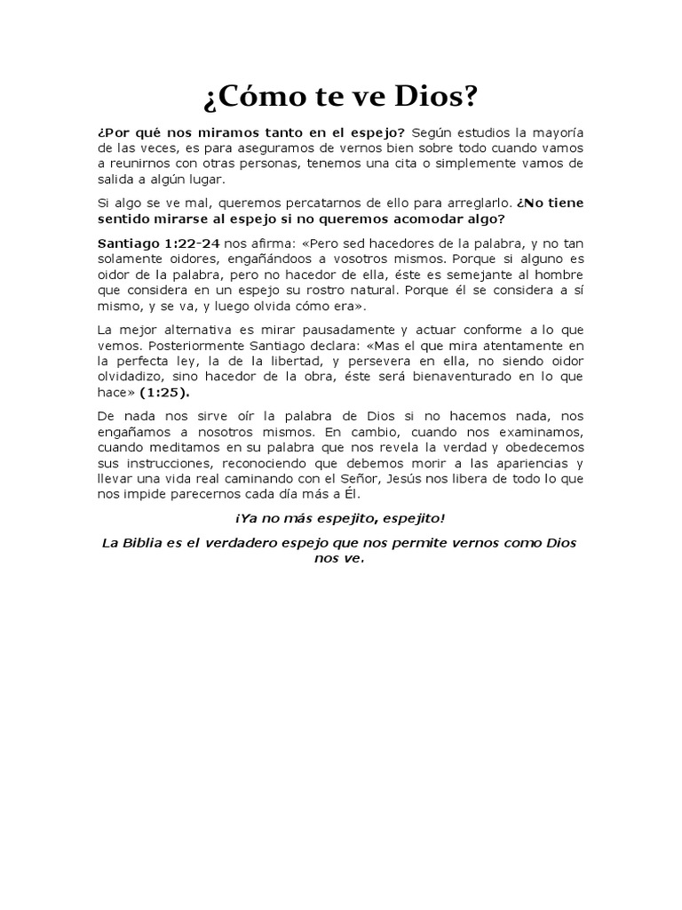 Cómo Te Ve Dios Pdf