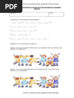 Prueba de Diagnostico de Educacion Matematica Primero Basico