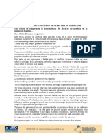 Análisis del discurso de apertura de Sara Cobb en mediación familiar