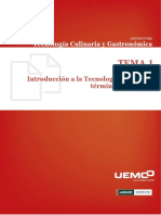 Unidad Didáctica - 1 - TECNOLOGÍA - CULINARIA - GASTRONÓMICA - 2022 PDF