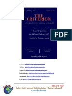 The Criterion: An International Journal in English