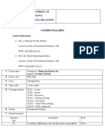 Global Issues - Course Syllabus