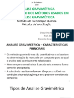 ANÁLISE GRAVIMÉTRICA 3 Apresentação