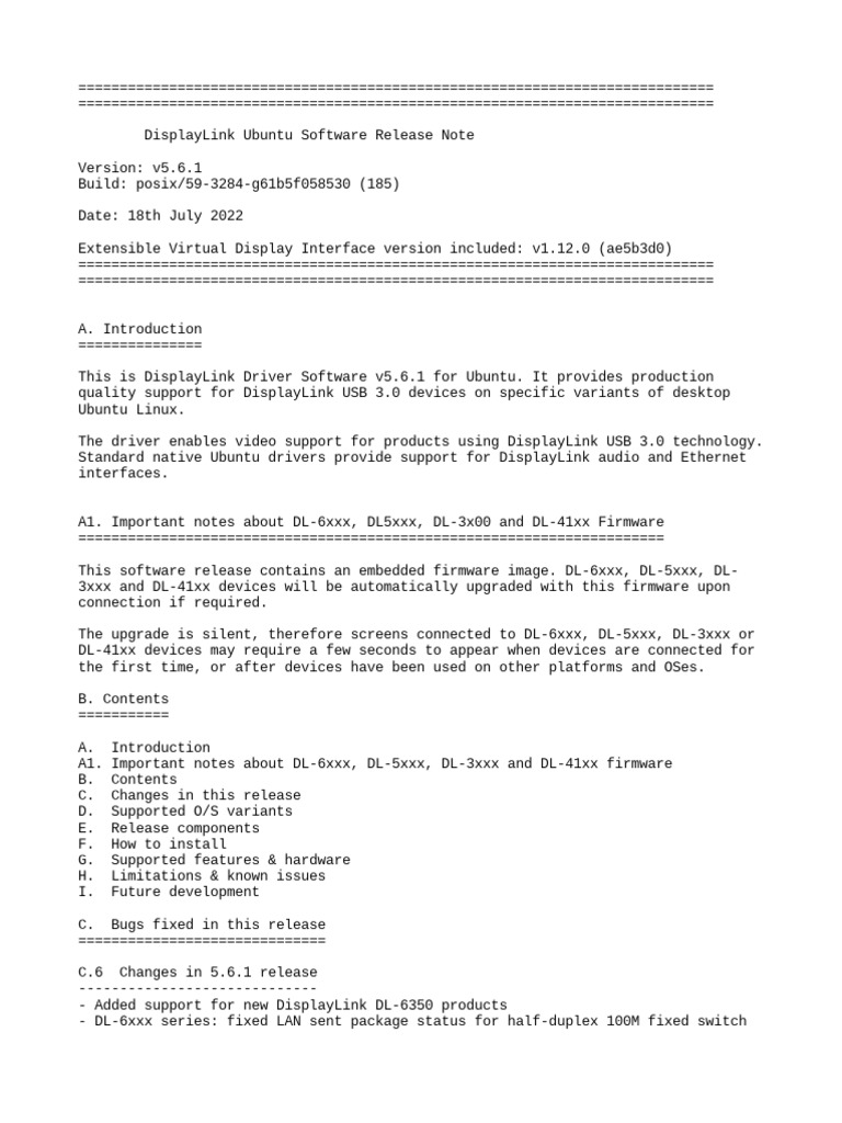 Displaylink usb graphics software for ubuntu 5 6 1 59 185 release notes