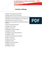 Branches of Biology