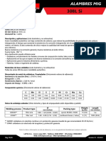 Ficha Tecnica de Acero Inoxidable 308L Si PDF