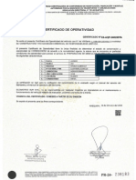 Certificado de Operatividad Axa-942