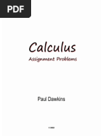 Calculus Assignment PDF