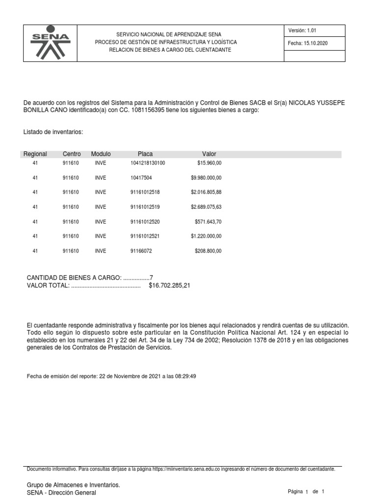Aprod Certbienes | PDF
