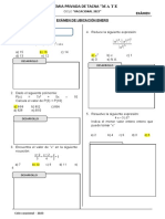 Exámen de Ubicación Enero: A (x+5) x+3 X