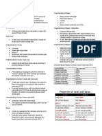 Acids and Bases: Characteristics and Properties